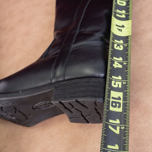 Sofft Woman Black Leather Comfortable Western Riding Zip Knee Boots size 6.5 - Picture 7 of 9